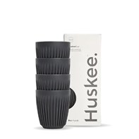 8oz Charcoal HuskeeCups - Pack of 4 8oz HuskeeCups - Charcoal