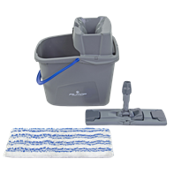 Easy Wash Flat Mop Kit | Select Catering Solutions Ltd Microspeedy Mopping System Full Kit in Blue