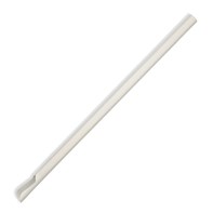 210x8mm Wrapped White Paper Straws (spoon straw) | Select Catering Solutions 230x8mm Wrapped White Paper Straws