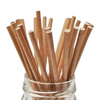 200x6mm Kraft Paper Straws | Select Catering Solutions Ltd 200x6mm Kraft Paper Straws