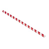 200x8mm Red & White Paper Smoothie Straws | Select Catering Solutions Ltd 200x8mm Red & White Paper Smoothie Straws