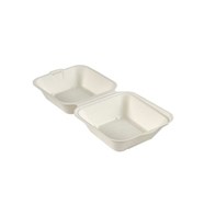 5" Square Bagasse Burger Box | Packaging 5" Square Bagasse Burger Box