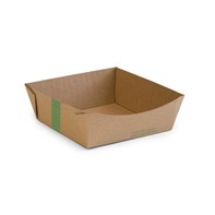6x6" Corrugated Kraft Food Tray 6x6" Corrugated Kraft Food Tray