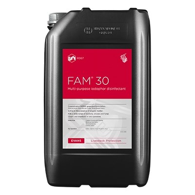 Disinfectant Evans Fam30 Lodophor Disinfectant 2x5L
