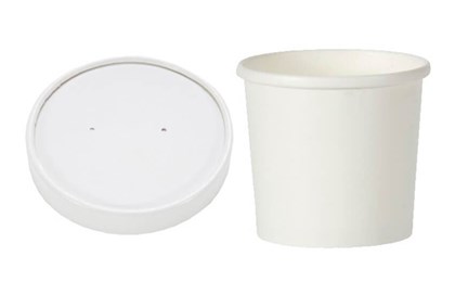 16oz White Hot Food Container & lids Qty 250