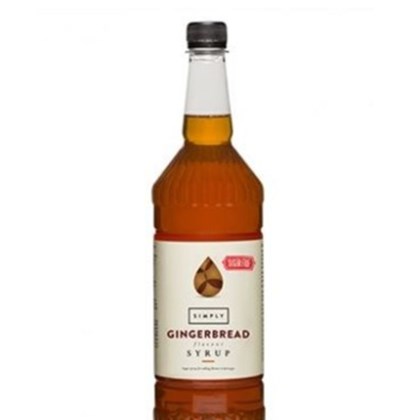 Simply Sugar Free Gingerbread Syrup 1L | Select Catering Solutions Ltd Simply Bottle of Sugar Free Gingerbread Syrup 1L