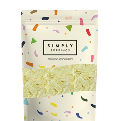Simply Toppings White Chocolate Flakes Simply White Chocolate Flakes