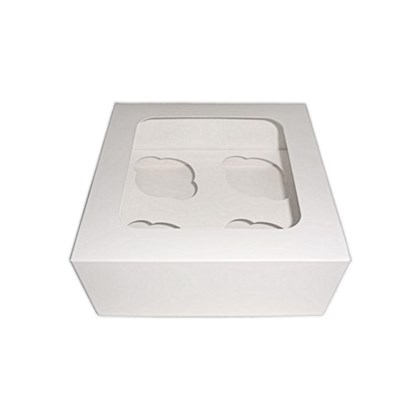 White 4 Cupcake Box with Insert | Select Catering Solutions Ltd White 4 Cupcake Box with Insert | Select Catering Solutions Ltd