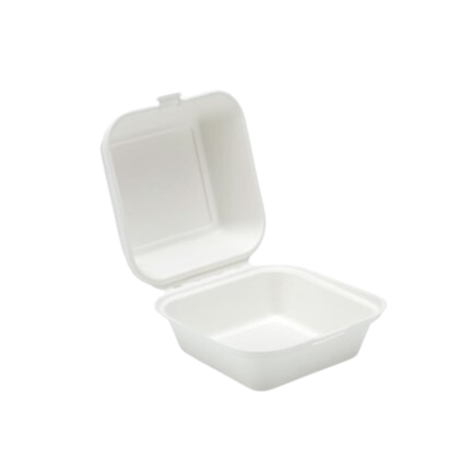 6" Bagasse Hinged Container | Packaging 6" Bagasse Hinged Container