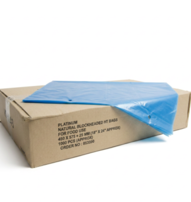 Food Grade Blue block-headed HT bags 12''x18'' Food Grade Blue block-headed HT bags 12''x18''