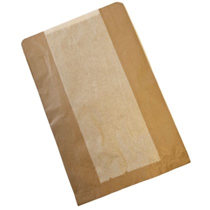 Large Heritage Window Kraft, bread bag 230x70x355mm Large Heritage Window Kraft, bread bag 230x70x355mm,