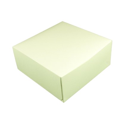 White 7x7x3" Cake Box 4pt Glued With Locking Tabs White 7x7x3" Cake Box 4pt Glued With Locking Tabs