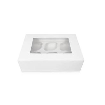 White 6 Cupcake Box with Inserts | Select Catering Solutions Ltd White 6 Cupcake Box with Inserts