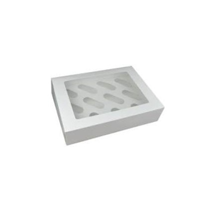 White 12 Cupcake Box with Inserts | Select Catering Solutions Ltd White 12 Cupcake Box with Inserts