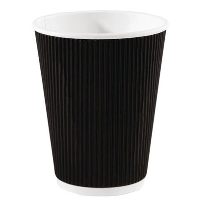 16oz Black Double Walled Ripple Cup | Hot Cups 16oz Black Double Walled Ripple Cup | Hot Cups