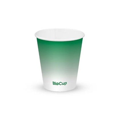 10oz (90mm) White & Green Single Wall Cups 10oz White & Green Single Wall Cups