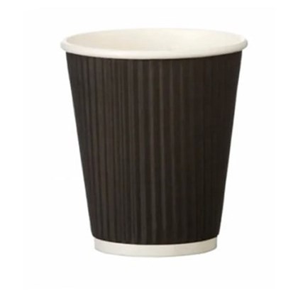 12oz Black Double Walled Ripple Cups | Select Catering Solutions Ltd 12oz Black Double Walled Ripple Cups | Select Catering Solutions Ltd