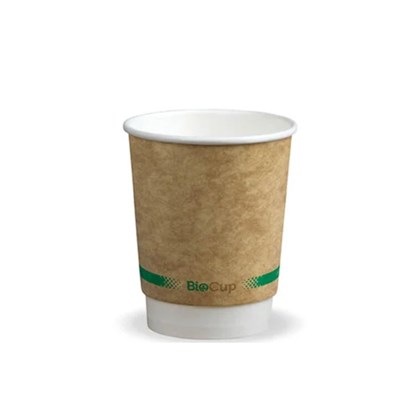 8oz Double Wall Compostable Paper Cup 8oz Double Wall Compostable Paper Cup - PLA Lined