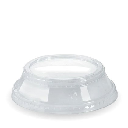 PLA Raised Flat Lid With No Hole To Fit 96mm Dia Cups | Select Catering Solutions Ltd PLA Raised Flat Lid With No Hole To Fit 300-700ml BioCup