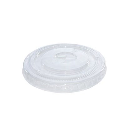 9-14oz rPET Flat Straw Slot Lid (93mm dia) | Select Catering Solutions Ltd 9-14oz rPET Flat Straw