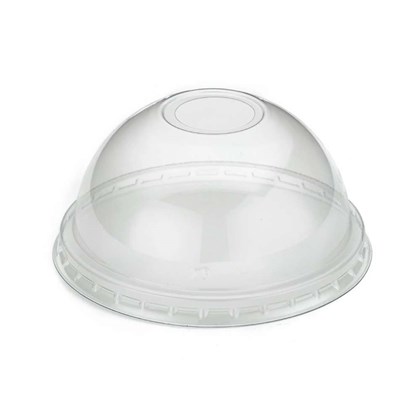 12/16/22oz Clear rPET Domed Lid With Hole (90mm Dia) 12/16/22oz Clear rPET Domed Lid With Hole 90mm