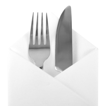 40cm 8Fold White Tablin Napkins 40cm 8Fold White Tablin Napkins