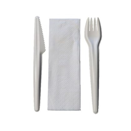 3 in1 Cutlery Kit - Knife, Fork, Napkin | Select Catering Solutions Ltd 3 in1 Cutlery Kit - Knife, Fork, Napkin