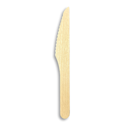 Eco-Friendly 16.5cm Wooden Knife | Disposable Cutlery DC035A - Wooden Knife