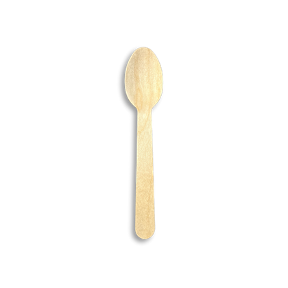 Eco-Friendly 11cm Wooden Teaspoon | Disposable Cutlery DC037 - Wooden Teaspoon