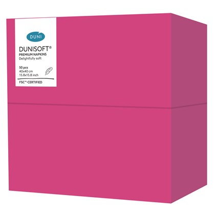 Dunisoft Napkin 40cm 8 Fold Magenta Qty500 Dunisoft Napkin 40cm 8 Fold Magenta Qty500