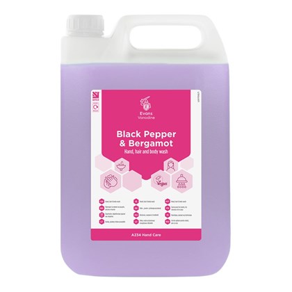 Black Pepper & Bergamot Hand, Hair & Body Wash 2x5L Hand, Hair & Body Wash Black Pepper & Bergamot 2x5L