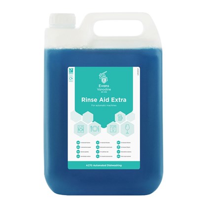 Evans Rinse Aid Extra 5Lx2 | Select Catering Solutions Ltd Evans Rinse Aid Extra 5Lx2