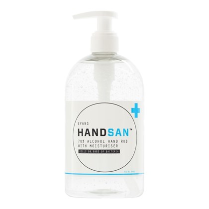 70% Alcohol Handsan with Moisturiser 500ml | Select Catering Solutions Ltd 70% Alcohol Handsan with Moisturiser 500ml | Select Catering Solutions Ltd