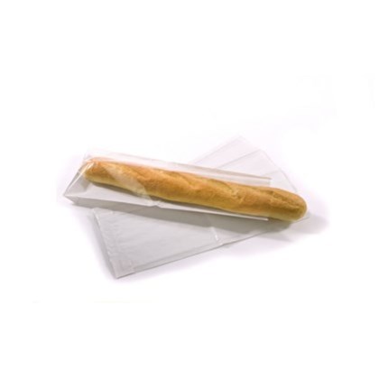 14" White Window Baguette Bag | Select Catering Solutions Ltd 14" White Window Baguette Bag