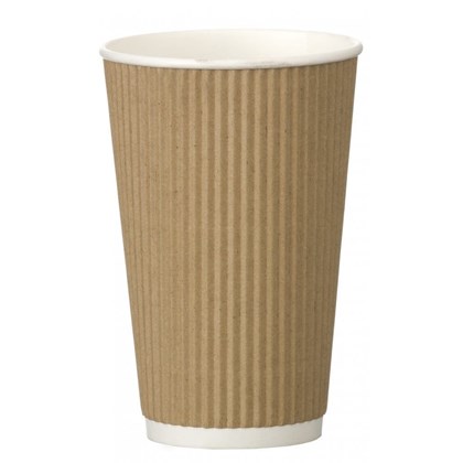 16oz Kraft Double Wall Ripple Cups | Hot Cups Hot cup