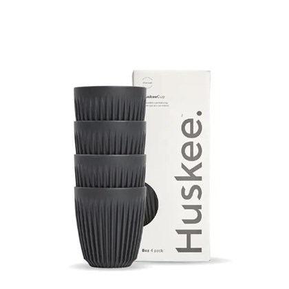 8oz Charcoal HuskeeCups - Pack of 4 8oz HuskeeCups - Charcoal