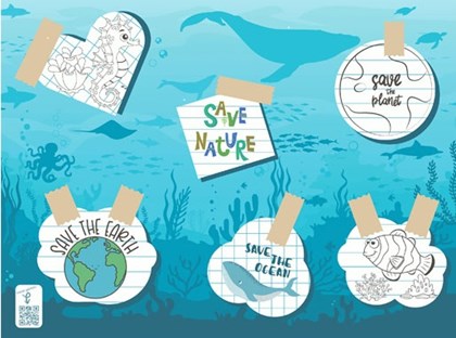 30x40cm Paper Placemat - Save the Ocean | Select Catering Solutions Ltd Paper Placemat 30 x 40 cm - Keep drawing