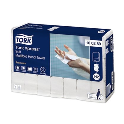 Tork H2 Xpress Premium Multifold Hand Towel | Hygiene Solution Tork H2 Xpress Premium Soft Multifold Hand Towel