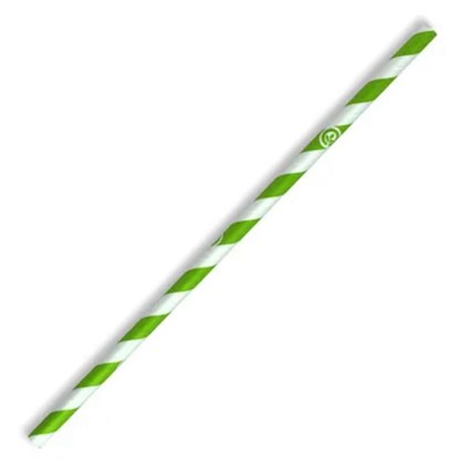 FSC Mix Paper BioStraws Green & White 197x8mm FSC Mix Paper BioStraws Green & White 197x8mm