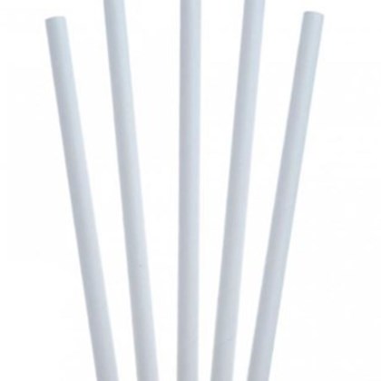 Paper Straws White 200x8mm Paper Straws White 200x8mm