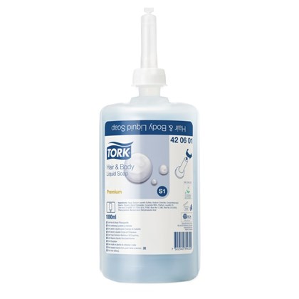 Tork S1 Premium Hair & Body Liquid Soap, 6x 1L | Select Catering Solutions Ltd Tork S1 Premium Hair & Body Liquid Soap, 6x 1L | Select Catering Solutions Ltd