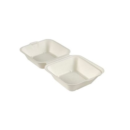 5" Square Bagasse Burger Box | Packaging 5" Square Bagasse Burger Box