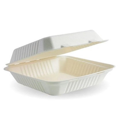 9x9" Hinged Box Bagasse 9x9" Hinged Box Bagasse