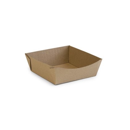 6x6" Corrugated Kraft Food Tray 6x6" Corrugated Kraft Food Tray