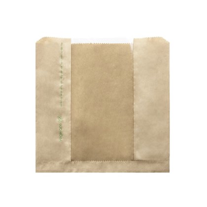 Kraft NatureFlex window bag 8.5x8.5in Kraft NatureFlex window bag 8.5x8.5in