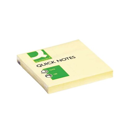 Q-Connect Yellow Quick Notes 76x76mm (Pack of 12)