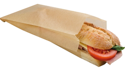 FSC certified Kraft Contact Grill Bag Rectangular 200x 105x 40mm Qty1000