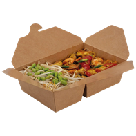 Kraft Two Compartment Box Large