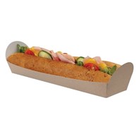 10" Open Kraft Baguette Tray