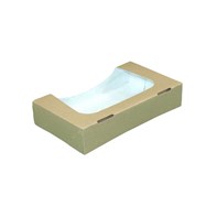 Cupcake Box Kraft Full Window 198 x118x40mm Cupcake Box Kraft Full Window 198 x118x40mm